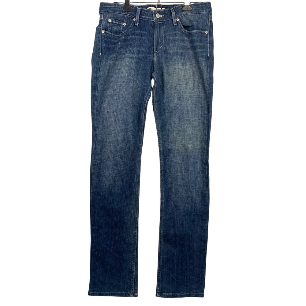 Levis Straight Leg Jeans Medium Wash Blue Denim 32x33 Mid Rise Classic‎ Casual
